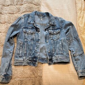 Free People Blue Denim Jean Jacket